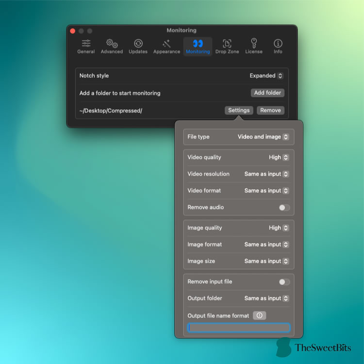 compressx settings