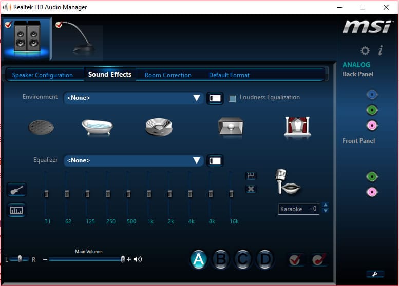 Pre installed equalizer