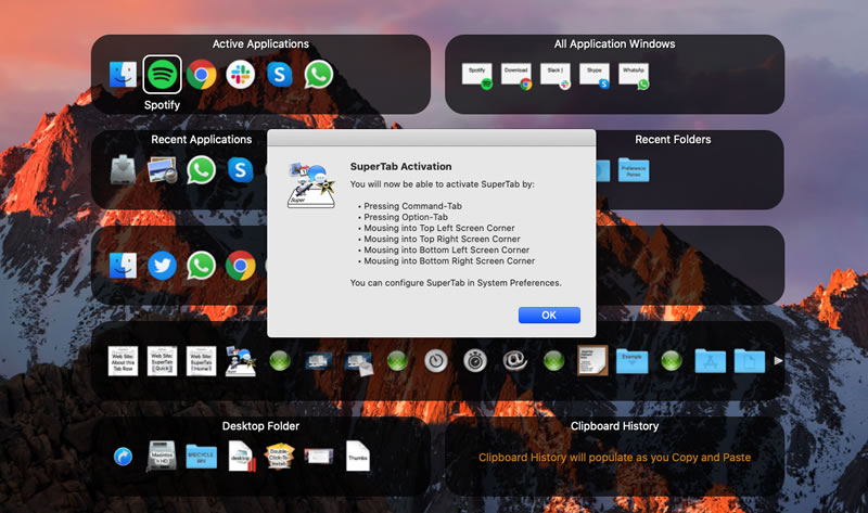 supertab activated